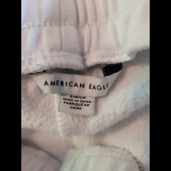 2 for $20 American Eagle Joggers White Striped Logo Size Small - Picture 7 of 7